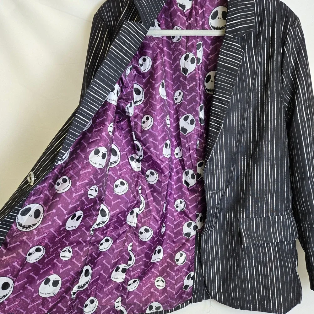 Nightmare Before Christmas Jack Skellington Pinstriped Blazer Spirit Costume Med